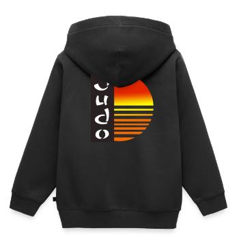 Judo - Kinder Premium Organic Hoodie - Schwarz - Hinten - AI Model Kid Male (0cm)