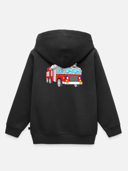 Samochód strażacki samochód strażacki - Hoodie Premium barn ekologisk - svart