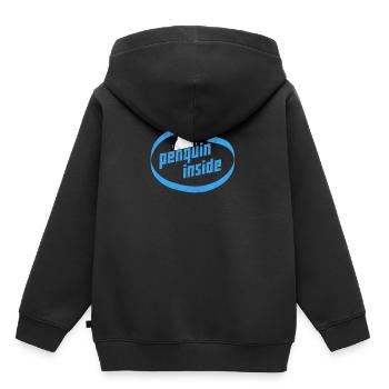 Penguin Inside Informatik lustig Spruch - Kinder Premium Organic Hoodie - Schwarz - Hinten - AI Model Kid Male (0cm)
