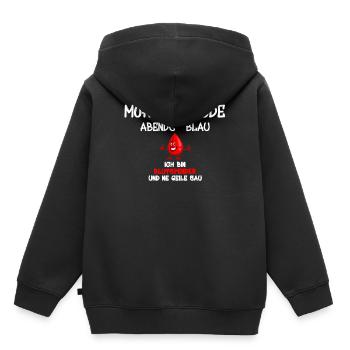 Donneurs de sang Donneur de donneur - Sweat Premium à capuche enfant bio - noir - Dos - AI Model Kid Male (0cm)