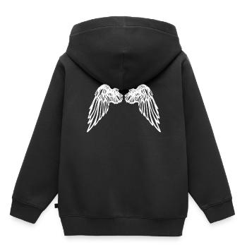 ailes d'ange - Sweat Premium à capuche enfant bio - noir - Dos - AI Model Kid Male (0cm)