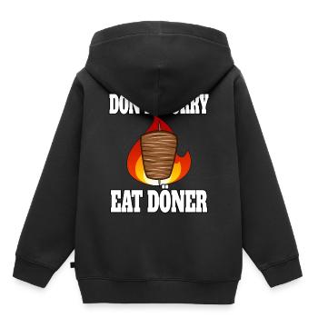 Doner Kebab Kebab - Sweat Premium à capuche enfant bio - noir - Dos - AI Model Kid Male (0cm)
