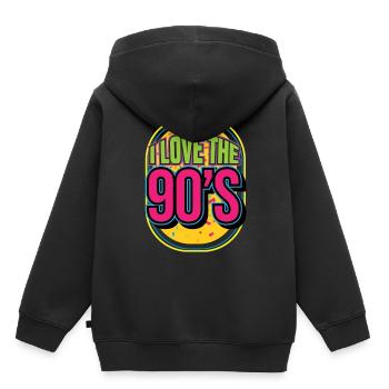 90 I love the 90's 90 Party cadeau - Sweat Premium à capuche enfant bio - noir - Dos - AI Model Kid Male (0cm)