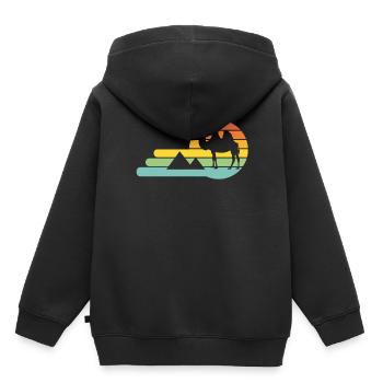 Kamel Aegypten mit vintage Sonne - Kinder Premium Organic Hoodie - Schwarz - Hinten - AI Model Kid Male (0cm)