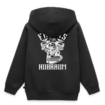 Vendredi pour le déplacement - Sweat Premium à capuche enfant bio - noir - Dos - AI Model Kid Male (0cm)