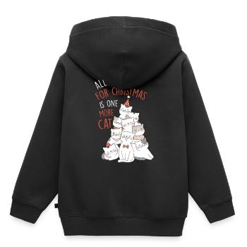 Weihnachten Katze Weihnachtsbaum Haustier Geschenk - Kinder Premium Organic Hoodie - Schwarz - Hinten - AI Model Kid Male (0cm)