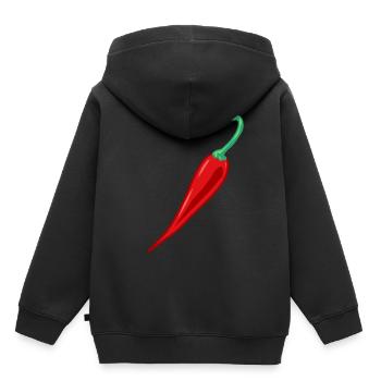 Chili Pepperoni Chilli Pod Hot Pepper - Kids Premium Organic Hoodie - black - Back - AI Model Kid Male (0cm)
