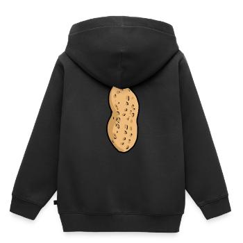 Erdnuss Nuss Nüsse Speise Nahrung Erdnüsse - Kinder Premium Organic Hoodie - Schwarz - Hinten - AI Model Kid Male (0cm)