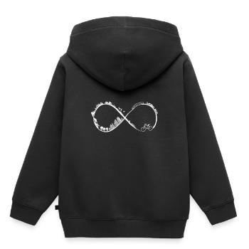 Cycling Cycling Cycling Cycling - Kids Premium Organic Hoodie - black - Back - AI Model Kid Male (0cm)