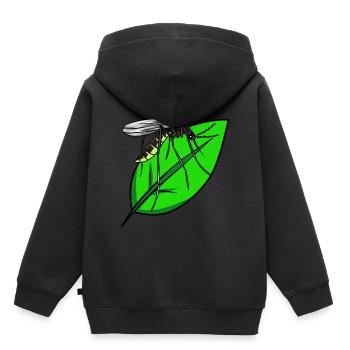Insectes Moustiques sangsues Moustiques Été - Sweat Premium à capuche enfant bio - noir - Dos - AI Model Kid Male (0cm)