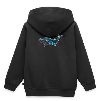Whale - Wal - Meeresbewohner - Kinder Premium Organic Hoodie - Schwarz - Hinten - AI Model Kid Male (0cm)