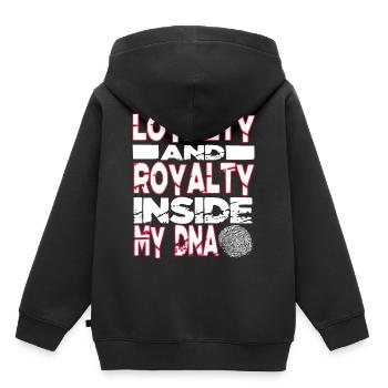 Loyalty and Royalty Inside My DNA Hip Hop Rap - Kinder Premium Organic Hoodie - Schwarz - Hinten - AI Model Kid Male (0cm)