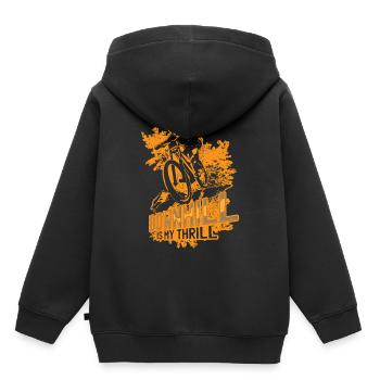 Downhill - Kids Premium Organic Hoodie - black - Back - AI Model Kid Male (0cm)