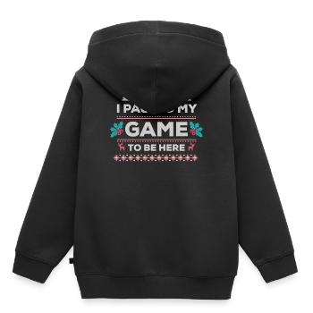 Joueur de jeu drôle Noël disant des jeux - Sweat Premium à capuche enfant bio - noir - Dos - AI Model Kid Male (0cm)
