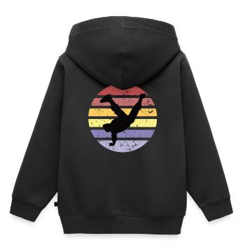 Breakdancer - Sweat Premium à capuche enfant bio - noir - Dos - AI Model Kid Male (0cm)