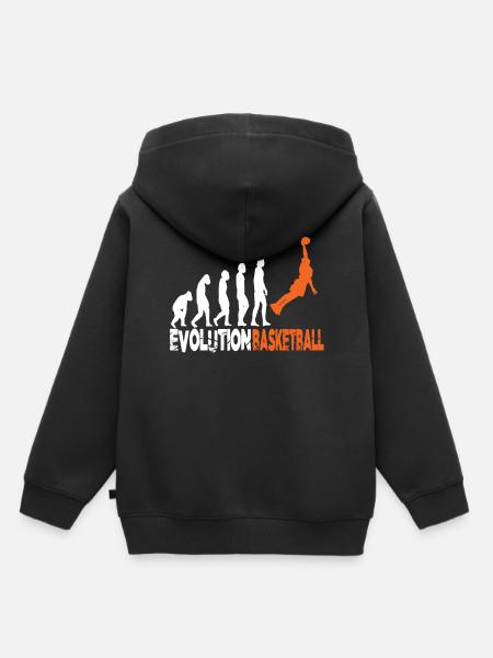 Evolution Basketball - Kinder Premium Organic Hoodie - Schwarz
