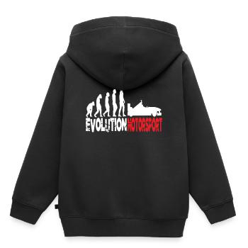 Sport automobile évolution sport automobile voiture de course voiture de course - Sweat Premium à capuche enfant bio - noir - Dos - AI Model Kid Male (0cm)
