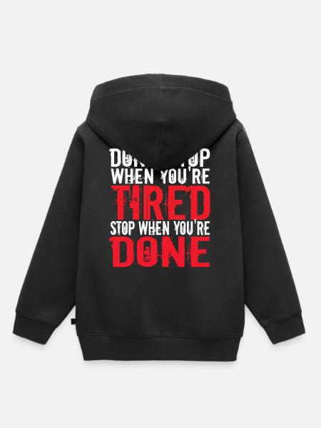 fitness Studio - Kinder Premium hoodie biologisch - zwart