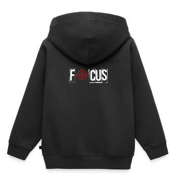Concentrez-vous sur ce qui est important - Sweat Premium à capuche enfant bio - noir - Dos - AI Model Kid Male (0cm)