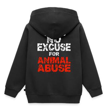 Tierversuche Tierquälerei Versuchslabor Abschaffen - Kinder Premium Organic Hoodie - Schwarz - Hinten - AI Model Kid Male (0cm)