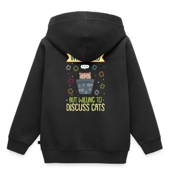 introvert - Kids Premium Organic Hoodie - black - Back - AI Model Kid Male (0cm)