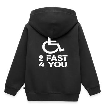 Rollstuhl Rollstuhlfahrer Behinderte Rollstühle - Kinder Premium Organic Hoodie - Schwarz - Hinten - AI Model Kid Male (0cm)
