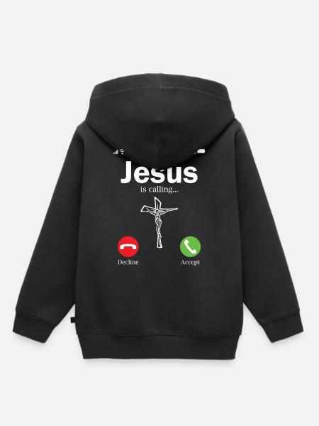 Gesù Gesù Cristo Cristiani - Felpa Premium con cappuccio bambino bio - nero