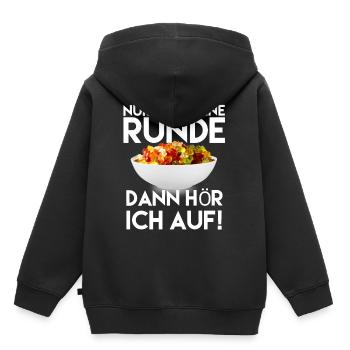 Runde Gummi Geschenkidee Geburtstag - Kinder Premium Organic Hoodie - Schwarz - Hinten - AI Model Kid Male (0cm)