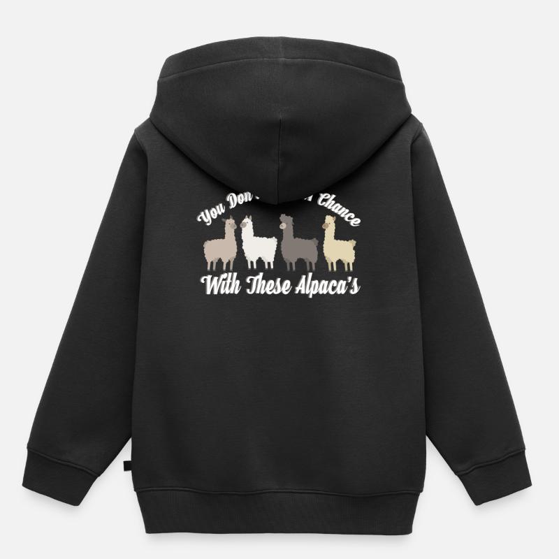 Alpacas Alpacas Alpacas Alpacas - Kids Premium Organic Hoodie - black