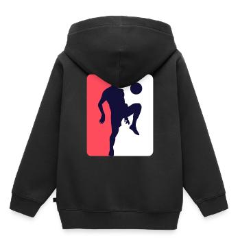 Fußball Logo Verein Fußballer - Kinder Premium Organic Hoodie - Schwarz - Hinten - AI Model Kid Male (0cm)