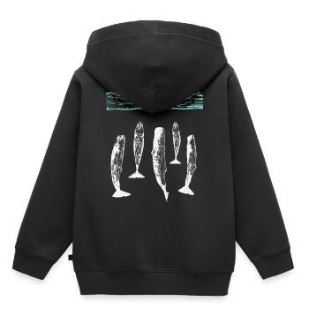 spermwhale plain white - Kids Premium Organic Hoodie - black - Back - AI Model Kid Male (0cm)