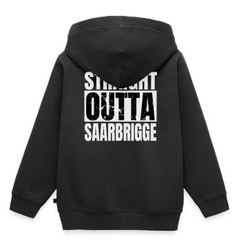 Saarland Saarbrigge Saarbrigger Saar - Kinder Premium Organic Hoodie - Schwarz - Hinten - AI Model Kid Male (0cm)