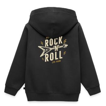 Rock and roll - Sweat Premium à capuche enfant bio - noir - Dos - AI Model Kid Male (0cm)