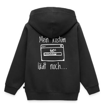 Mein Kostüm lädt noch lustiges Kostüm Karneval - Kinder Premium Organic Hoodie - Schwarz - Hinten - AI Model Kid Male (0cm)