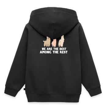 Alpaca alpaca - Kids Premium Organic Hoodie - black - Back - AI Model Kid Male (0cm)