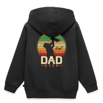 Meilleur papa - Sweat Premium à capuche enfant bio - noir - Dos - AI Model Kid Male (0cm)