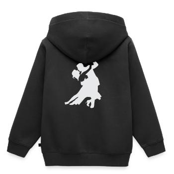Salsa - Silhouette eines Tanzpaares - Kinder Premium Organic Hoodie - Schwarz - Hinten - AI Model Kid Male (0cm)