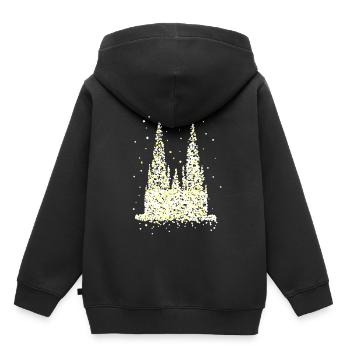 Cathédrale de Cologne - Sweat Premium à capuche enfant bio - noir - Dos - AI Model Kid Male (0cm)