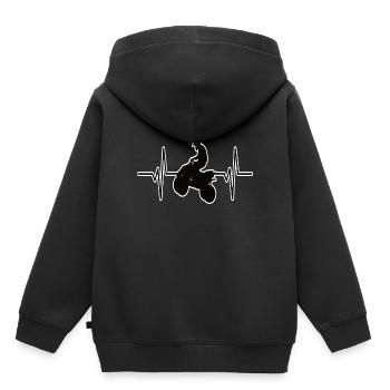 Quad rims - Kids Premium Organic Hoodie - black - Back - AI Model Kid Male (0cm)