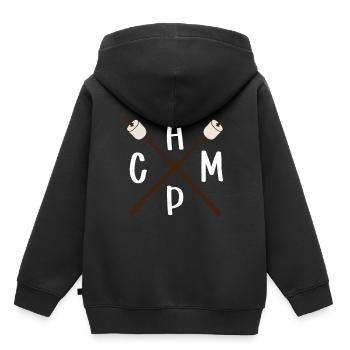 Nourriture de camping - Sweat Premium à capuche enfant bio - noir - Dos - AI Model Kid Male (0cm)