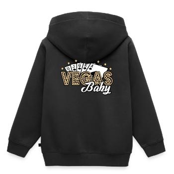 las vegas spiel - Kinder Premium Organic Hoodie - Schwarz - Hinten - AI Model Kid Male (0cm)