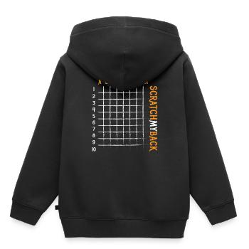 Scratch My Back massage du terrain de jeu - Sweat Premium à capuche enfant bio - noir - Dos - AI Model Kid Male (0cm)
