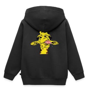 Girafe Girafe Wildlife Afrique Serengeti Safari - Sweat Premium à capuche enfant bio - noir - Dos - AI Model Kid Male (0cm)