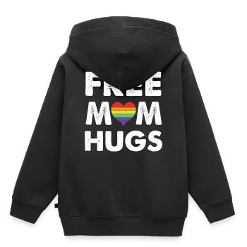 Free Mom Hugs - Kinder Premium Organic Hoodie - Schwarz - Hinten - AI Model Kid Male (0cm)