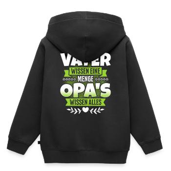 Opa T-Shirt Geschenk Vatertag Grossvater Lustig - Kinder Premium Organic Hoodie - Schwarz - Hinten - AI Model Kid Male (0cm)