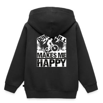 Downhill Downhill Mountainbike Downhill Fahrrad - Kinder Premium Organic Hoodie - Schwarz - Hinten - AI Model Kid Male (0cm)