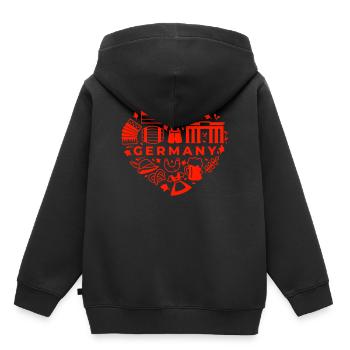 Deutschland Deutsche Kultur Deutsch Geschenk - Kinder Premium Organic Hoodie - Schwarz - Hinten - AI Model Kid Male (0cm)