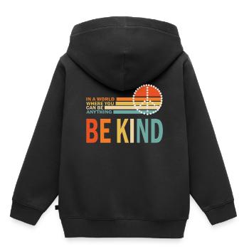 Be child - Kids Premium Organic Hoodie - black - Back - AI Model Kid Male (0cm)
