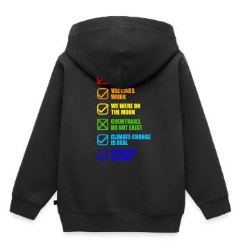 Conspiracy Theories Conspiracy Funny - Kids Premium Organic Hoodie - black - Back - AI Model Kid Male (0cm)