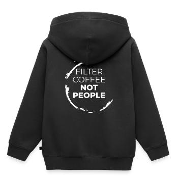 café filtre pas les gens anti-fascisme racisme - Sweat Premium à capuche enfant bio - noir - Dos - AI Model Kid Male (0cm)